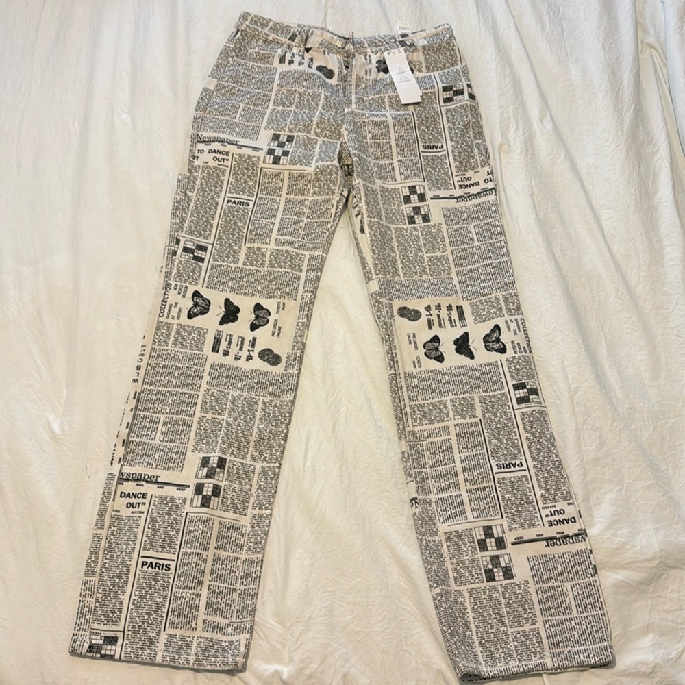 Zara newspaper jeans
